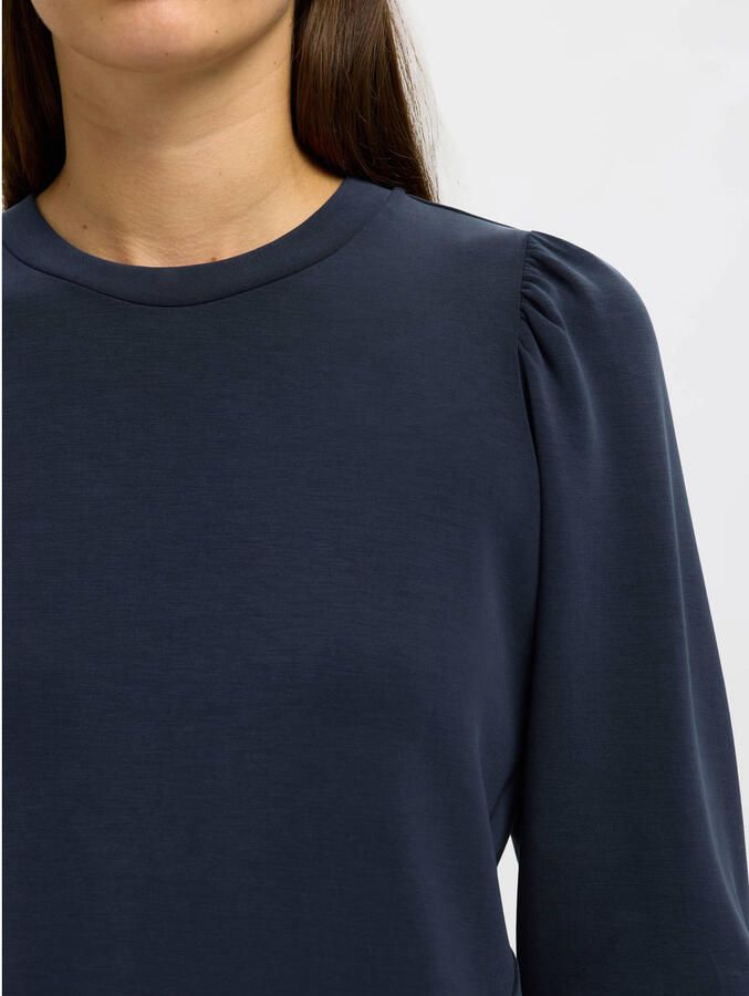 SELECTED WOMEN Dames Tops & T-shirts Slftenny 3 4 Sweat Top Donkerblauw - Foto 6