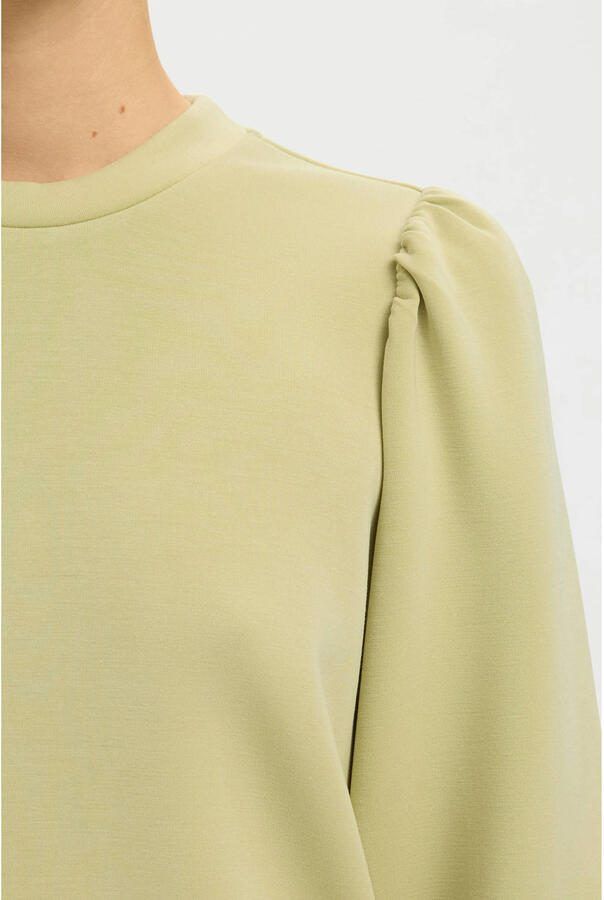 SELECTED WOMEN Dames Truien & Vesten Slftenny 3 4 Sweat Top Lime - Foto 6