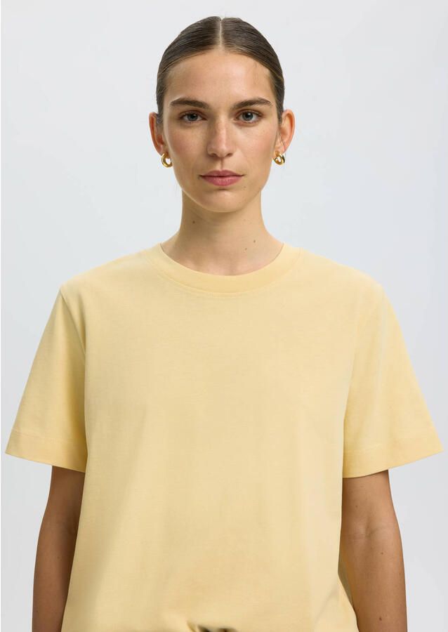 Selected Women T-shirt lichtgeel - Foto 2