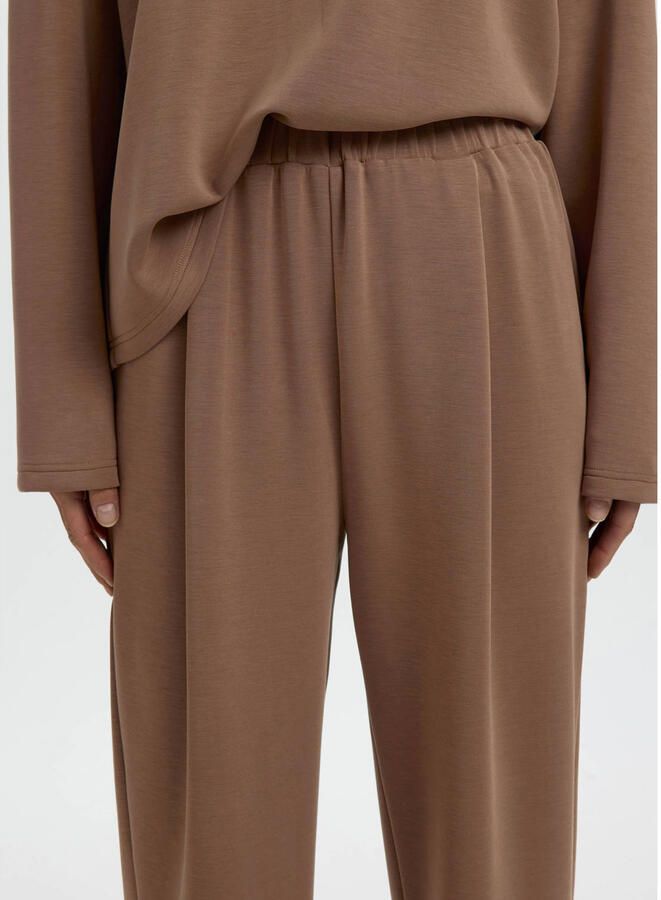 Selected Women wide leg casual broek bruin - Foto 2