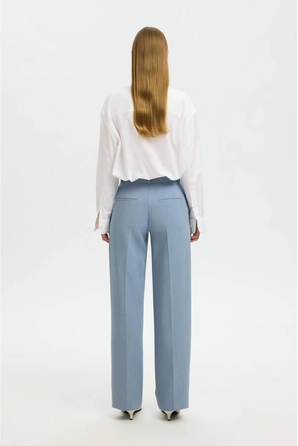 Selected regular fit wijdte broek met viscose model 'RITA' - Foto 2
