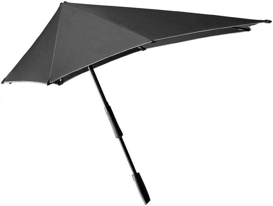 Senz stormparaplu Large Stick black reflective