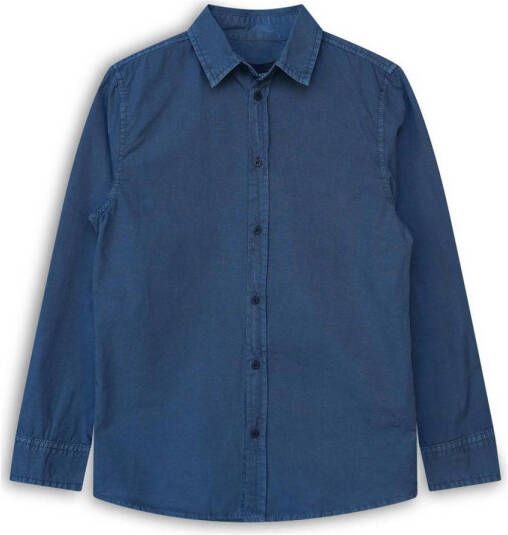 SEVENONESEVEN overhemd donkerblauw Jongens Katoen Klassieke kraag 134 140