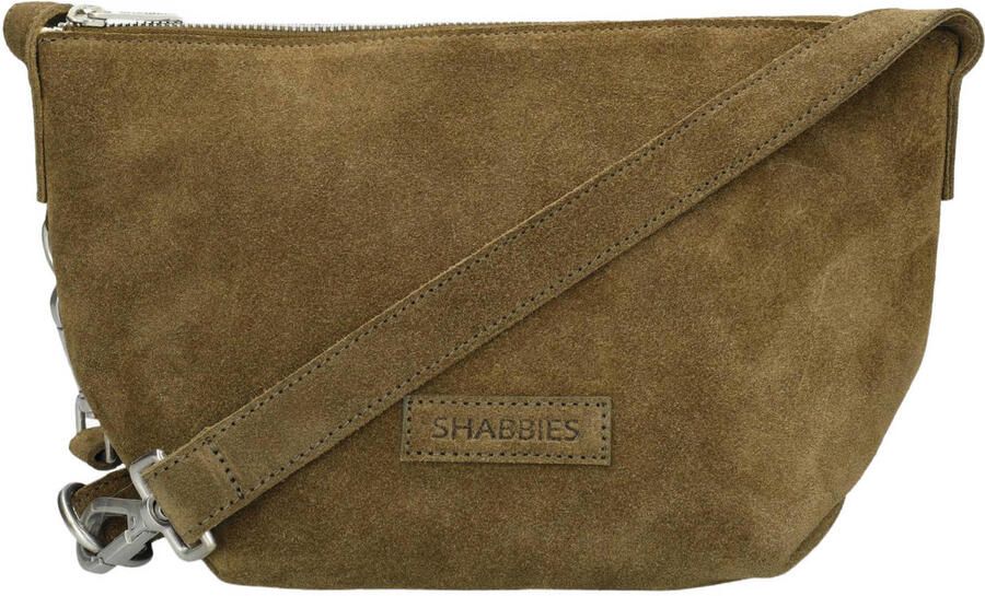 Shabbies Amsterdam suede crossbody tas Esra bruin