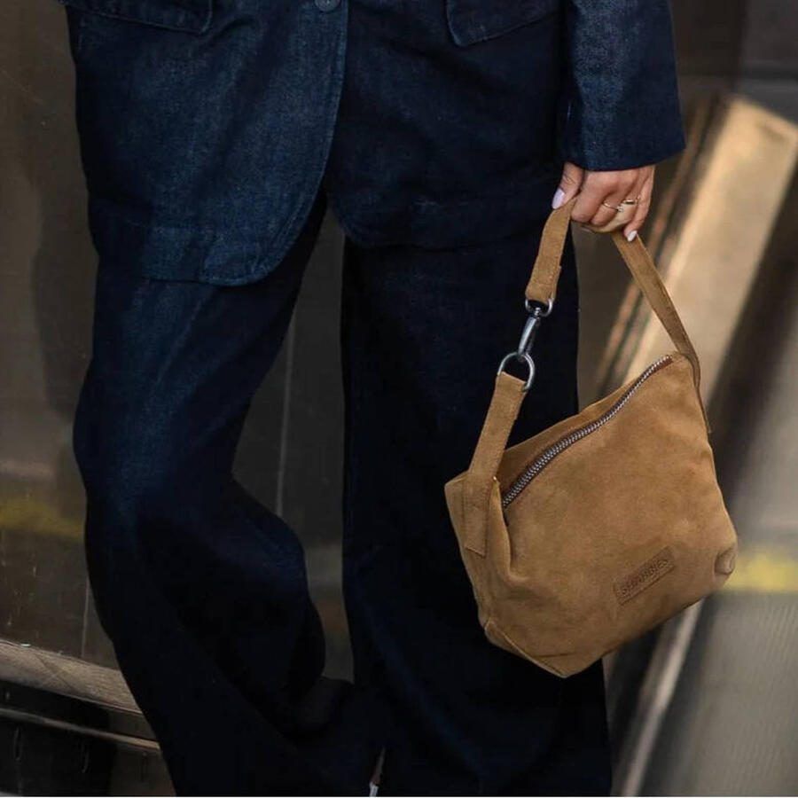 Shabbies Amsterdam suede crossbody tas Esra bruin - Foto 2