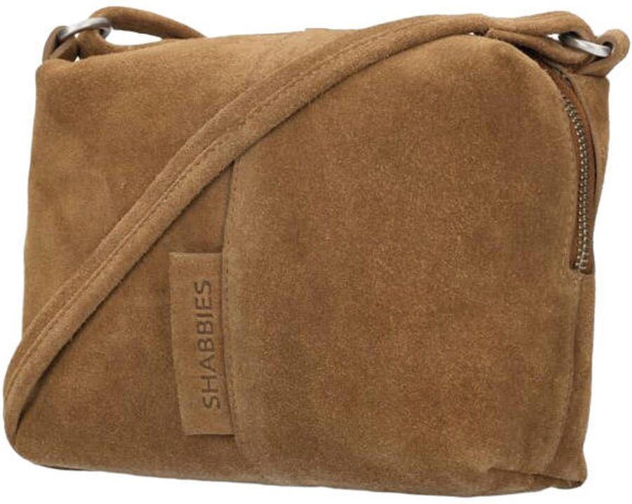 Shabbies Amsterdam suede crossbody tas Saar bruin - Foto 3