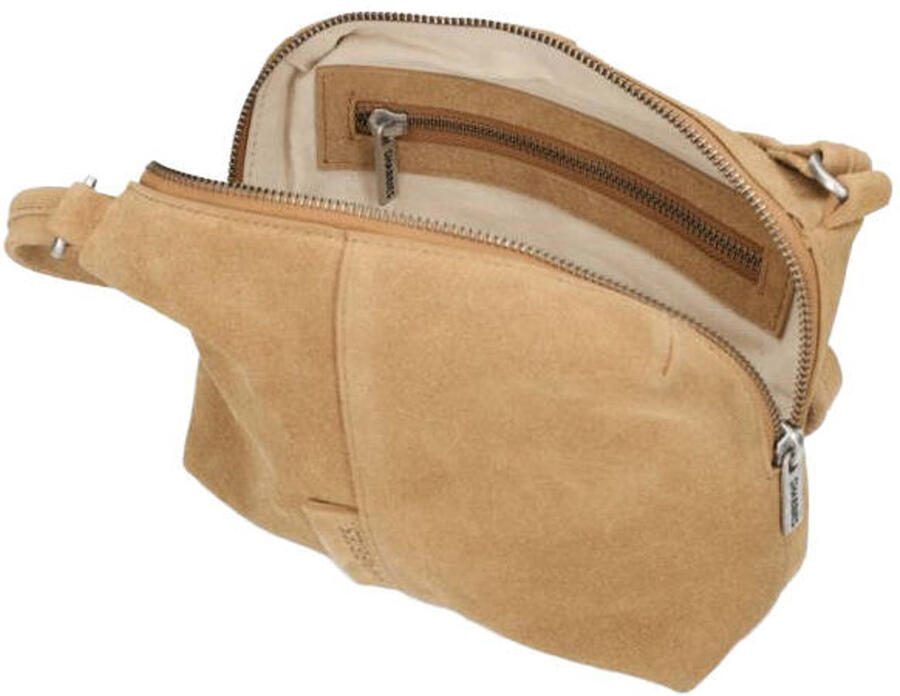 Shabbies Amsterdam suede crossbody tas Saar zand - Foto 3