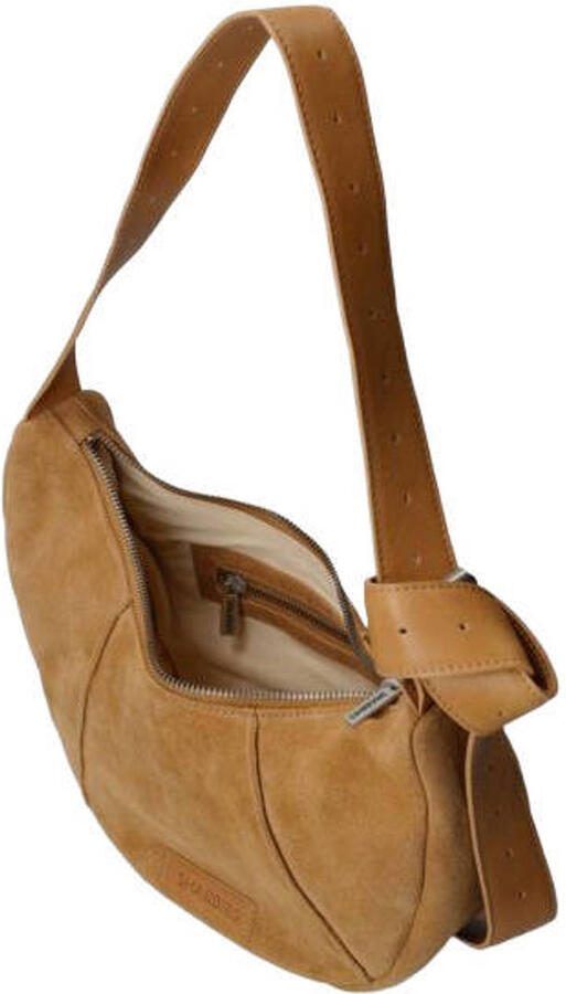 Shabbies Amsterdam suede schoudertas Platamini cognac - Foto 3