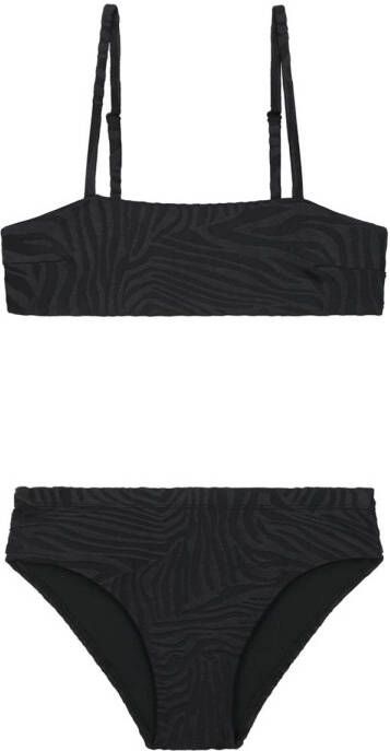 Shiwi bandeau bikini Layla zwart Meisjes Polyester Effen 122 128