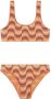 Shiwi reversible crop bikini Ruby oranje geel bruin Meisjes Gerecycled polyester 146 152 - Thumbnail 1