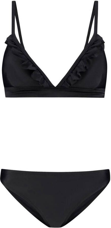 Shiwi voorgevormde triangel bikini set met ruches Beau zwart - Foto 4