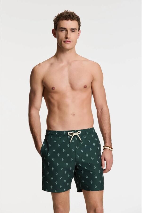 SHIWI Heren Zwembroeken Men Mike Swim Shorts 7 Inch Sketched Coral Groen - Foto 5