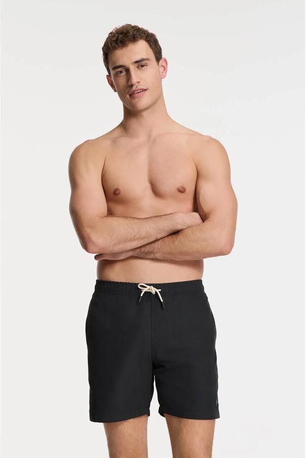 SHIWI Heren Zwembroeken Men Mike Swim Shorts 7 Inch Solid Zwart - Foto 5