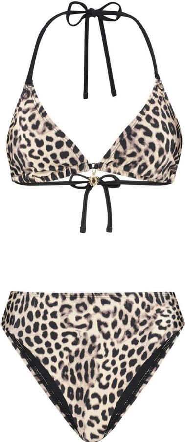 Shiwi The Sunshine Brand voorgevormde triangel bikini set Liz beige zwart