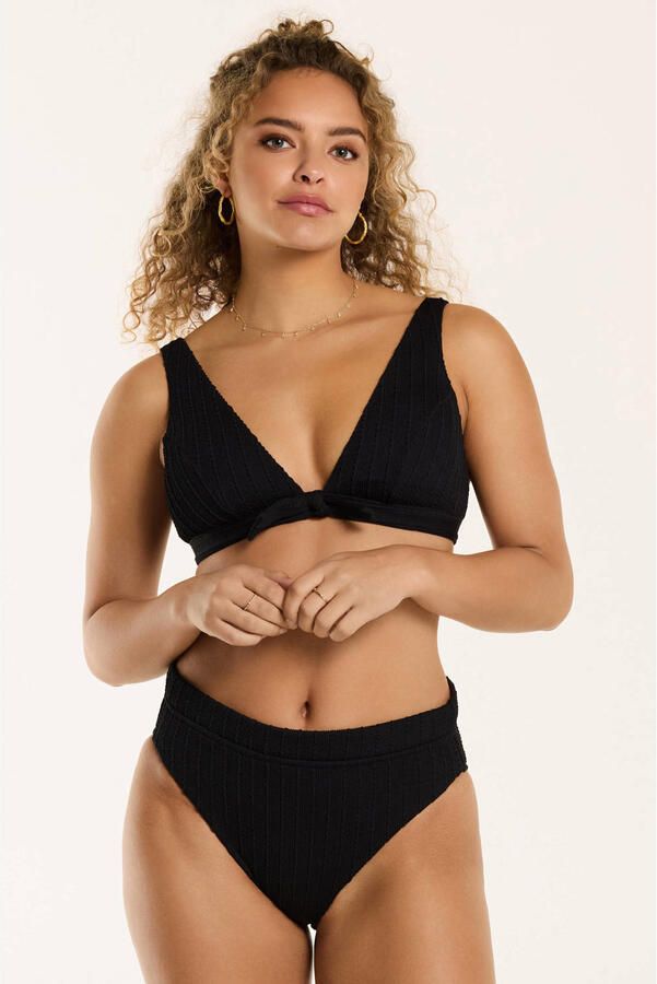 Shiwi The Sunshine Brand voorgevormde triangel bikini set Teddy zwart