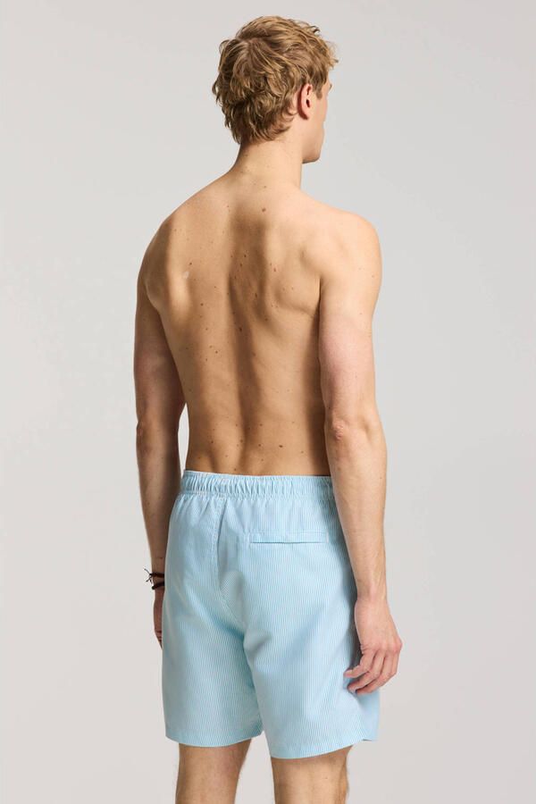 SHIWI Heren Zwembroeken Mike Swim Shorts 7 Inch Fine Stripe Lichtblauw - Foto 7