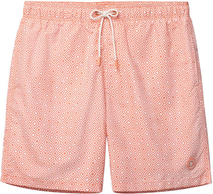 SHIWI Heren Zwembroeken Mike Swim Shorts 7 Inch Geo Square Oranje - Foto 5