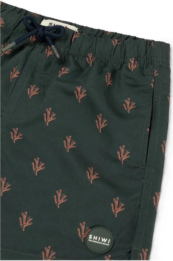 Shiwi The Sunshine Brand zwemshort Milo donkergroen oranje - Foto 3