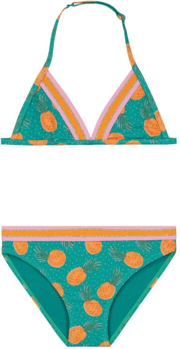 Shiwi triangel bikini Lily groen oranje Meisjes Gerecycled polyester (duurzaam) 104