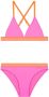 Shiwi triangel bikini Luna roze oranje Meisjes Gerecycled polyester Meerkleurig 110 116 - Thumbnail 1