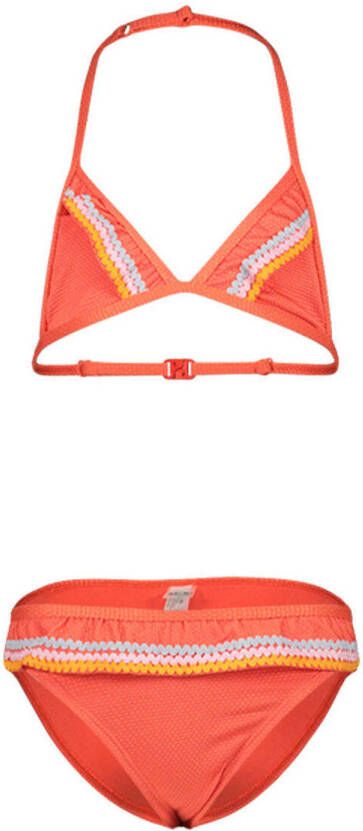 Shiwi triangel bikini met ruches oranje Meisjes Polyester Meerkleurig 152