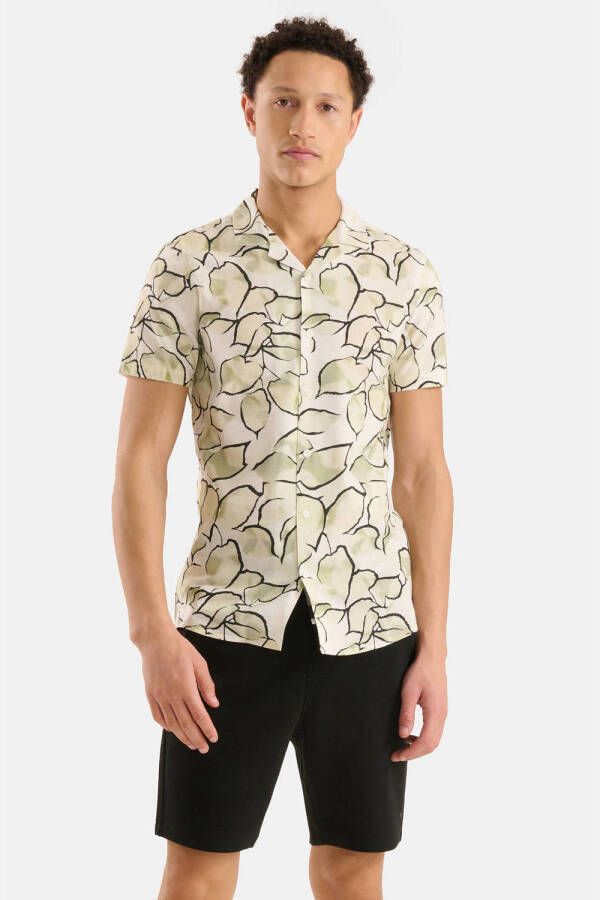 Shoeby regular fit overhemd met all over print lightgreen