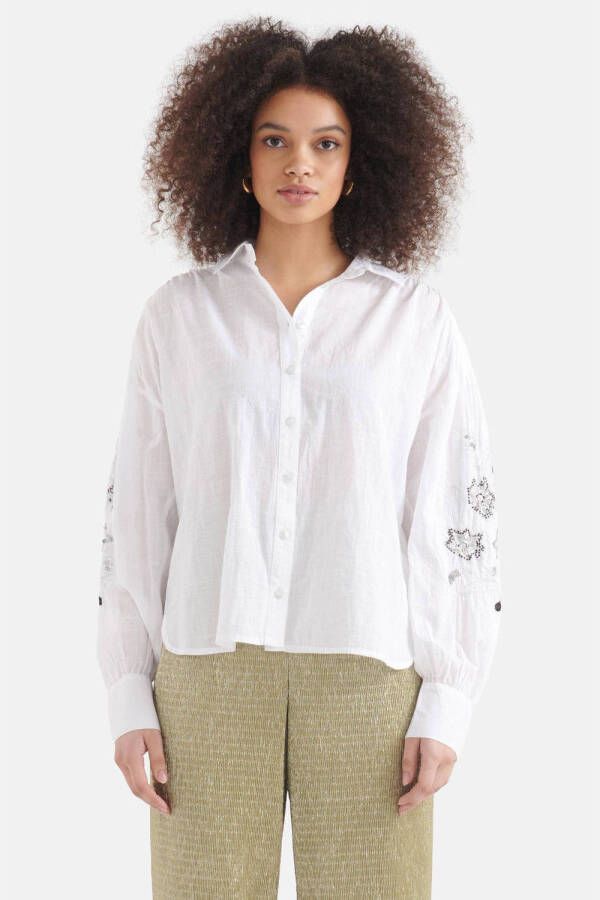 Shoeby blouse met borduursels wit