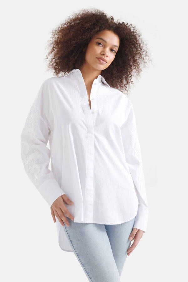 Shoeby blouse met pailletten wit