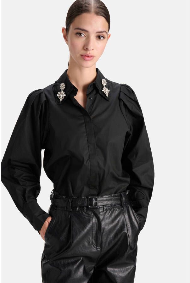Shoeby blouse STONE BLOUSE zwart