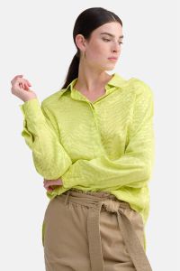 Shoeby Eksept blouse Lime Jacquard limegroen