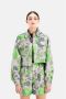 Shoeby Eksept gebloemde jas Jacky Floral groen goud grijs - Thumbnail 1