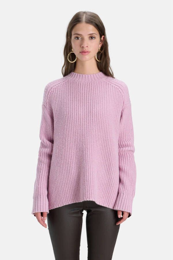 Shoeby Eksept trui Mix knit roze bordeaux