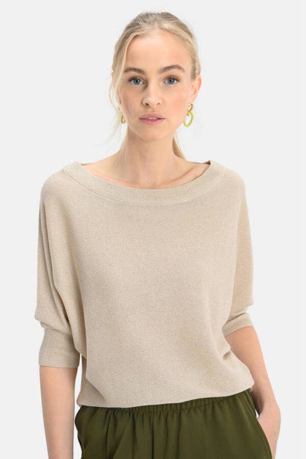 Shoeby top Glitter batwing zand - Foto 4