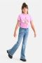 Shoeby high waist flared jeans mediumstone Blauw Meisjes Denim Effen 140 - Thumbnail 1