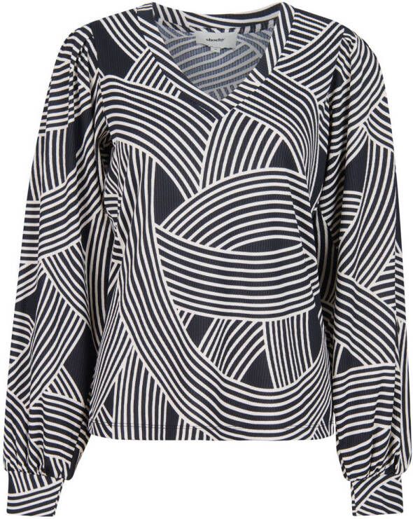 Shoeby jersey top met grafische print zwart