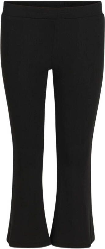 Shoeby rib flared broek zwart
