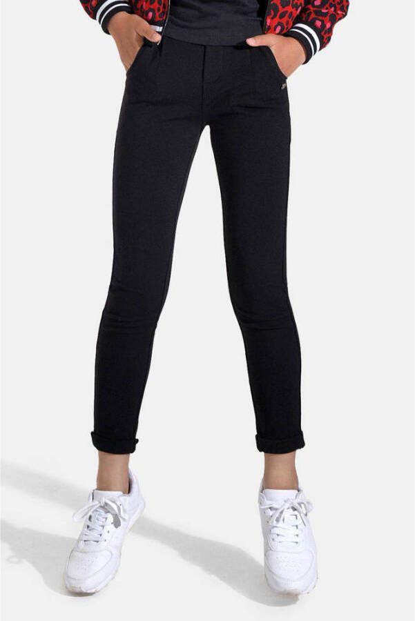 Shoeby slim fit broek Sport zwart Meisjes Viscose Effen 110 116 - Foto 2