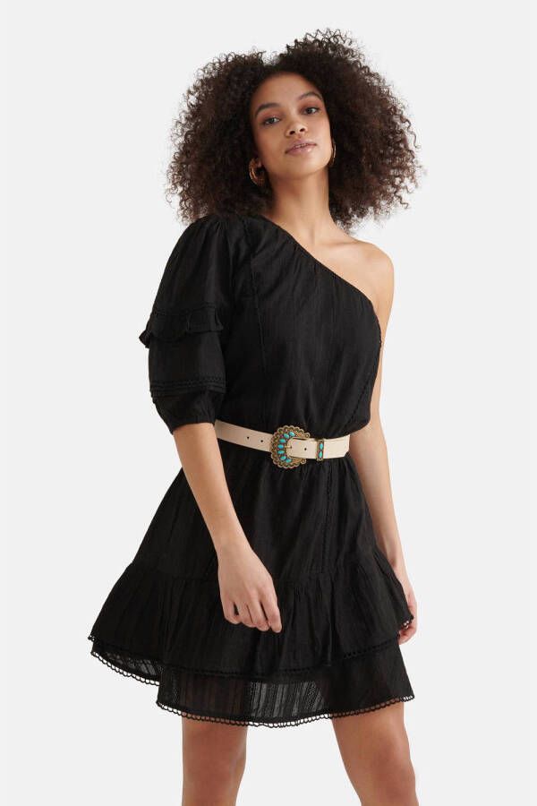 Shoeby jurk met ceintuur zwart