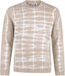 Shoeby Refill sweater Tobias met tie-dye print beige