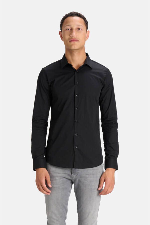 Shoeby regular fit overhemd zwart
