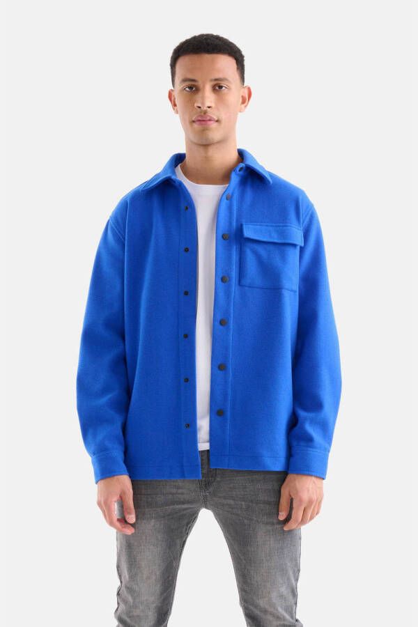 Shoeby regular fit overshirt blauw