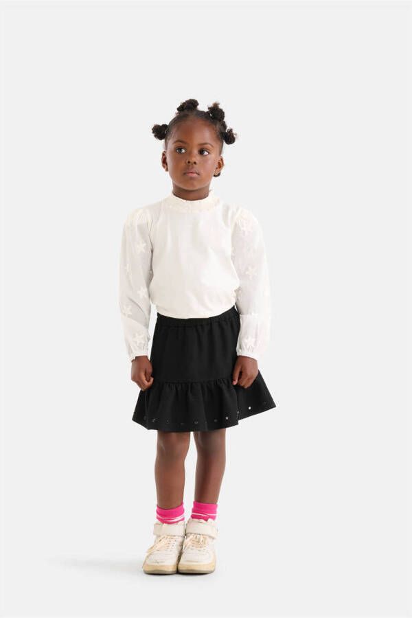 Shoeby rok met studs zwart Meisjes Polyester 92 | Rok van