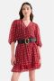 Shoeby semi-transparante A-lijn jurk met all over print rood wit - Thumbnail 1