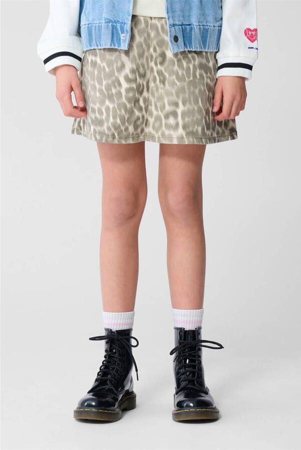 Shoeby A-lijn rok met panterprint bruin