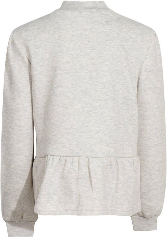 Shoeby aansluitende sweater met ruches lichtgrijs - Foto 2