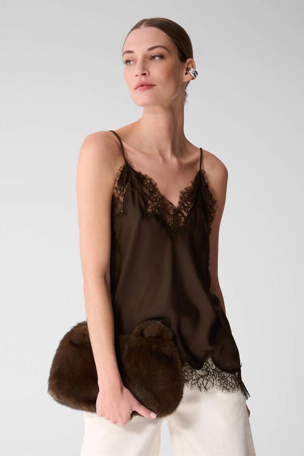 Shoeby asymmetrische top bruin