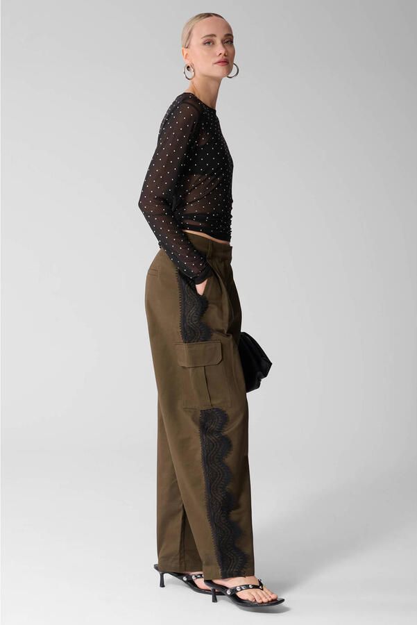 Shoeby barrel broek bruin - Foto 3