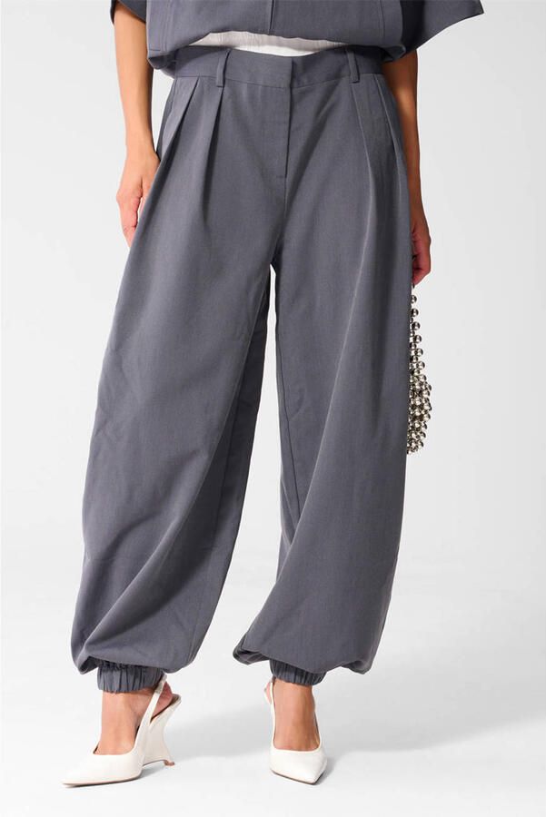 Shoeby barrel broek grijs