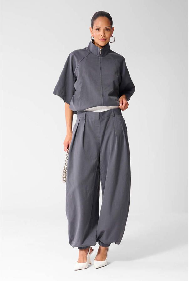 Shoeby barrel broek grijs - Foto 3