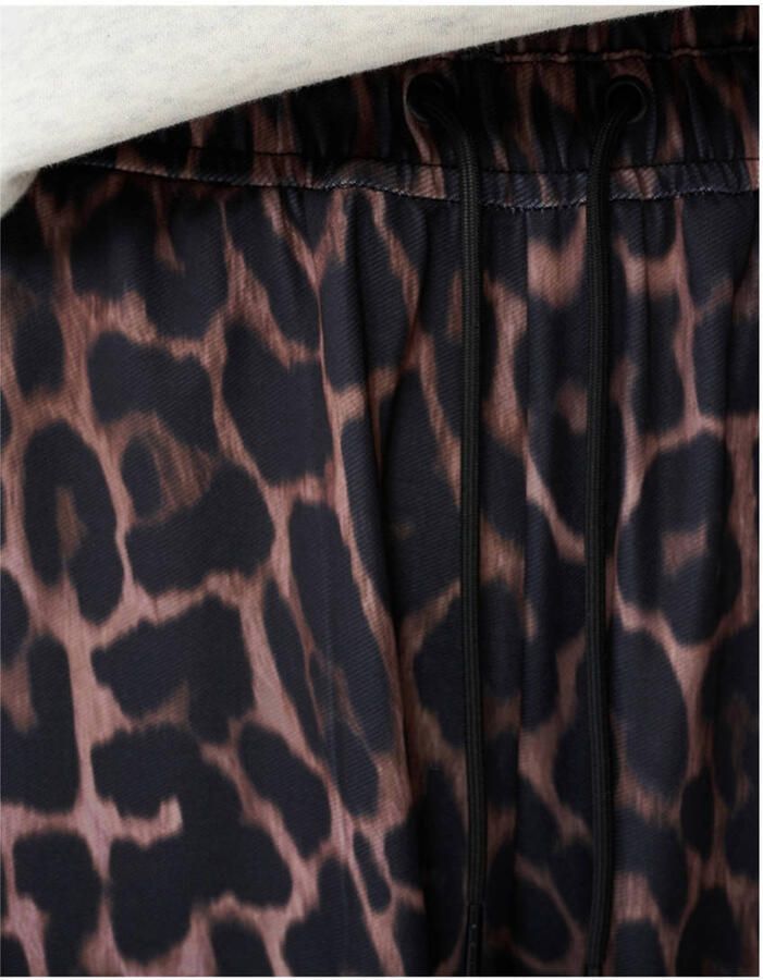 Shoeby barrel high waist broek met panterprint bruin - Foto 2